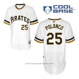 Maglia Baseball Uomo Pittsburgh Pirates Gregory Polanco 25 Bianco Cool Base