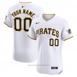 Maglia Baseball Uomo Pittsburgh Pirates Home Elite Personalizzate Bianco