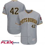 Maglia Baseball Uomo Pittsburgh Pirates Jackie Robinson Grigio Flex Base