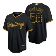 Maglia Baseball Uomo Pittsburgh Pirates Jacob Stallings Replica Nero