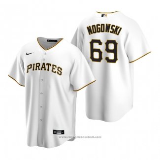 Maglia Baseball Uomo Pittsburgh Pirates John Nogowski Replica Home Bianco