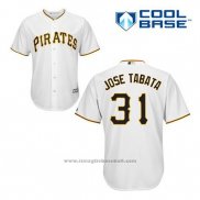 Maglia Baseball Uomo Pittsburgh Pirates Jose Tabata 31 Bianco Home Cool Base
