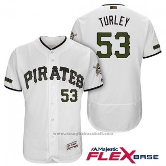 Maglia Baseball Uomo Pittsburgh Pirates Nik Turley Bianco 2018 Home Alternato Flex Base