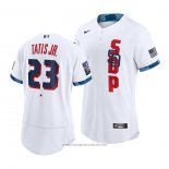 Maglia Baseball Uomo San Diego Padres Fernando Tatis Jr. 2021 All Star Autentico Bianco