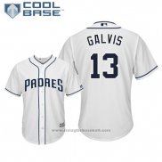 Maglia Baseball Uomo San Diego Padres Frojody Galvis Cool Base Home Bianco