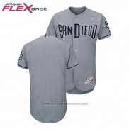 Maglia Baseball Uomo San Diego Padres Grigio 2018 Festa del papa Flex Base