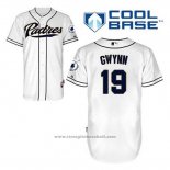 Maglia Baseball Uomo San Diego Padres Tony Gwynn 19 Bianco Home Cool Base