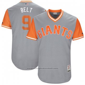 Maglia Baseball Uomo San Francisco Giants 2017 Little League World Series Brandon Belt Grigio