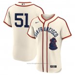 Maglia Baseball Uomo San Francisco Giants Jung Hoo Lee 2024 Rickwood Classic Autentico Crema