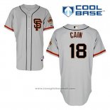 Maglia Baseball Uomo San Francisco Giants Matt Cain 18 Grigio Alternato Cool Base