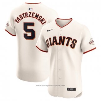 Maglia Baseball Uomo San Francisco Giants Mike Yastrzemski Home Elite Crema