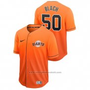 Maglia Baseball Uomo San Francisco Giants Ty Blach Fade Autentico Arancione