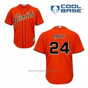 Maglia Baseball Uomo San Francisco Giants Willie Mays 24 Arancione Alternato Cool Base