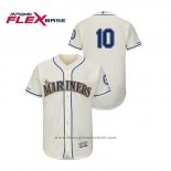 Maglia Baseball Uomo Seattle Mariners Edwin Encarnacion 150 Anniversario Autentico Flex Base Crema