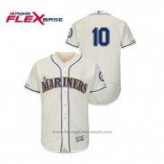 Maglia Baseball Uomo Seattle Mariners Edwin Encarnacion 150 Anniversario Autentico Flex Base Crema