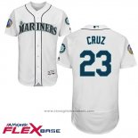 Maglia Baseball Uomo Seattle Mariners Nelson Cruz Bianco Ken Griffey Retirojo Flex Base