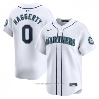 Maglia Baseball Uomo Seattle Mariners Sam Haggerty Home Limited Bianco