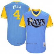 Maglia Baseball Uomo Tampa Bay Rays 2017 Little League World Series Blake Snell Blu