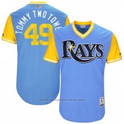 Maglia Baseball Uomo Tampa Bay Rays 2017 Little League World Series Tommy Hunter Blu