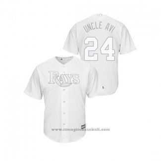 Maglia Baseball Uomo Tampa Bay Rays Avisail Garcia 2019 Players Weekend Replica Bianco