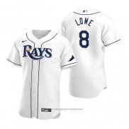 Maglia Baseball Uomo Tampa Bay Rays Brandon Lowe Autentico Primera Bianco