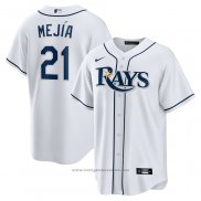 Maglia Baseball Uomo Tampa Bay Rays Francisco Mejia Home Replica Bianco