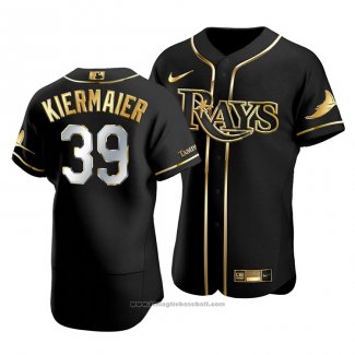 Maglia Baseball Uomo Tampa Bay Rays Kevin Kiermaier Golden Edition Autentico Nero Or