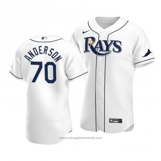 Maglia Baseball Uomo Tampa Bay Rays Nick Anderson Autentico Primera 2020 Bianco