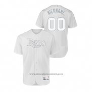 Maglia Baseball Uomo Tampa Bay Rays Personalizzate 2019 Players Weekend Autentico Bianco