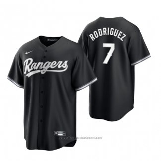 Maglia Baseball Uomo Texas Rangers Ivan Rodriguez Replica 2021 Nero