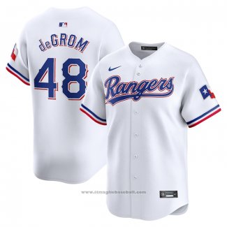 Maglia Baseball Uomo Texas Rangers Jacob Degrom Home Limited Bianco