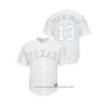 Maglia Baseball Uomo Texas Rangers Joey Gallo 2019 Players Weekend Replica Bianco