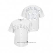 Maglia Baseball Uomo Texas Rangers Joey Gallo 2019 Players Weekend Replica Bianco