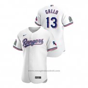 Maglia Baseball Uomo Texas Rangers Joey Gallo Autentico 2020 Home Bianco