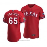 Maglia Baseball Uomo Texas Rangers Leody Taveras Autentico Alternato Rosso