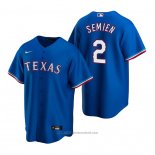 Maglia Baseball Uomo Texas Rangers Marcus Semien Alternato Replica Blu