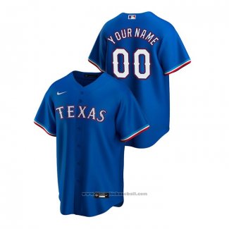 Maglia Baseball Uomo Texas Rangers Personalizzate Replica Alternato Blu