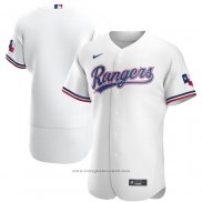 Maglia Baseball Uomo Texas Rangers Primera Autentico Logo Bianco