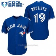 Maglia Baseball Uomo Toronto Blue Jays Jose Bautista 19 Blu Alternato Cool Base