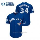 Maglia Baseball Uomo Toronto Blue Jays Matt Shoemaker 2019 Allenamento Primaverile Cool Base Blu