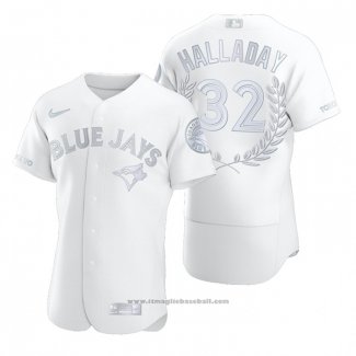 Maglia Baseball Uomo Toronto Blue Jays Roy Halladay Awards Collection AL Cy Young Bianco