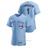 Maglia Baseball Uomo Toronto Blue Jays Shun Yamaguchi Authentic 2020 Alternato Blu