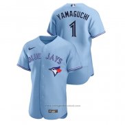 Maglia Baseball Uomo Toronto Blue Jays Shun Yamaguchi Authentic 2020 Alternato Blu