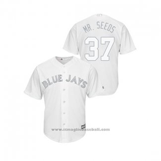 Maglia Baseball Uomo Toronto Blue Jays Teoscar Hernandez 2019 Players Weekend Replica Bianco