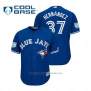 Maglia Baseball Uomo Toronto Blue Jays Teoscar Hernandez Cool Base Allenamento Primaverile 2019 Blu