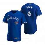 Maglia Baseball Uomo Toronto Blue Jays Travis Shaw Autentico 2020 Alternato Blu