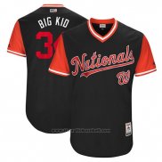 Maglia Baseball Uomo Washington Nationals 2017 Little League World Series Bryce Harper Blu