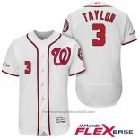 Maglia Baseball Uomo Washington Nationals 2017 Postseason Michael Taylor Bianco Flex Base