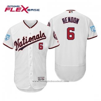 Maglia Baseball Uomo Washington Nationals Anthony Rendon Flex Base Allenamento Primaverile 2019 Bianco