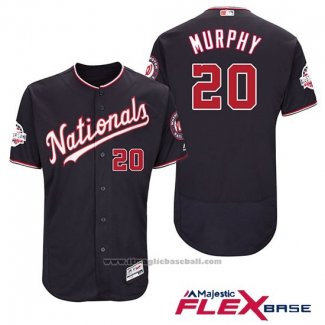 Maglia Baseball Uomo Washington Nationals Daniel Murphy Blu 2018 All Star Alternato Flex Base